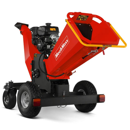 6 inch KOHLER E-Start 429cc 14HP Gas Powered 4 - Wheel Drum Wood Chipper with Taillight ,  B150