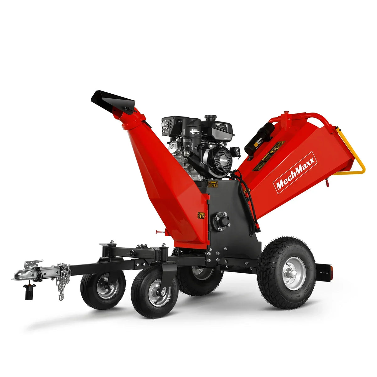 6 inch KOHLER E-Start 429cc 14HP Gas Powered 4 - Wheel Drum Wood Chipper with Taillight ,  B150
