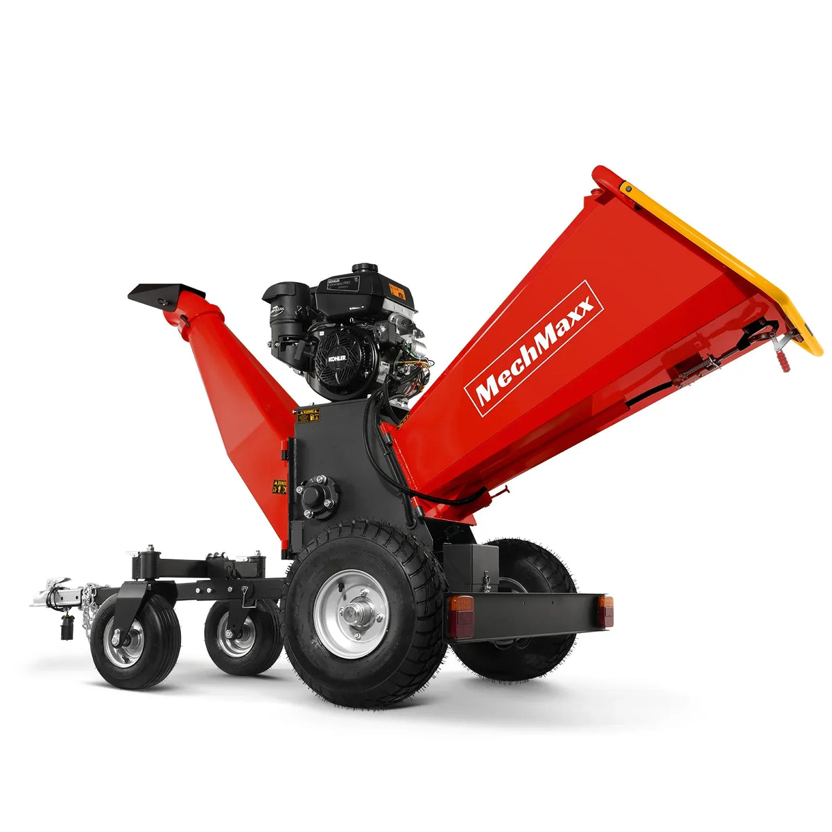 6 inch KOHLER E-Start 429cc 14HP Gas Powered 4 - Wheel Drum Wood Chipper with Taillight ,  B150