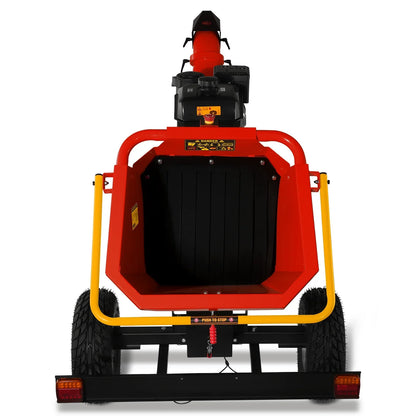 6 inch KOHLER E-Start 429cc 14HP Gas Powered 4 - Wheel Drum Wood Chipper with Taillight ,  B150