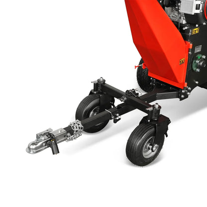 8 inch ZONSEN E-Start 1000cc 35hp Gas Powered 4 - Wheel Drum Wood Chipper with Taillight ,  B200