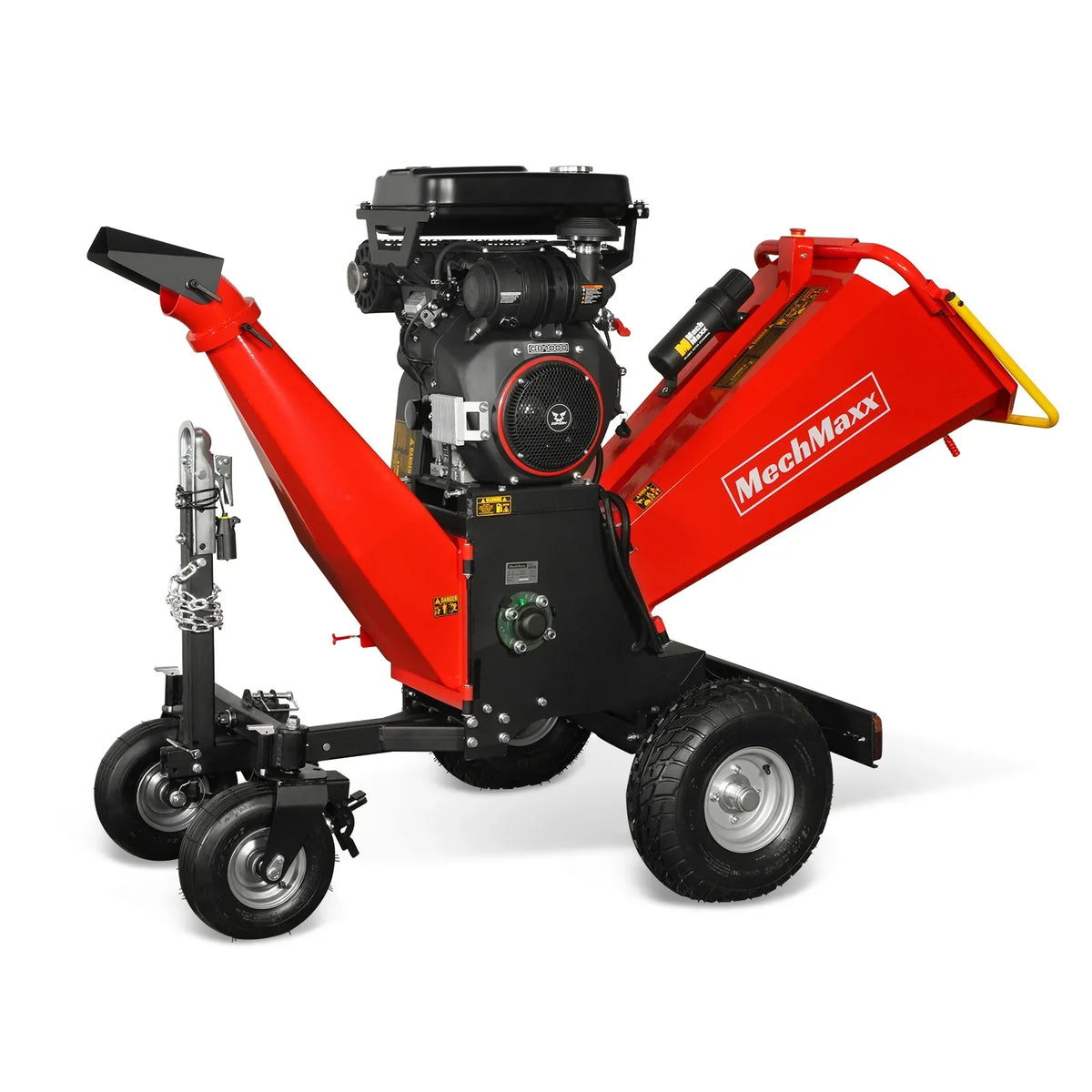 8 inch ZONSEN E-Start 1000cc 35hp Gas Powered 4 - Wheel Drum Wood Chipper with Taillight ,  B200