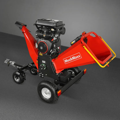 8 inch ZONSEN E-Start 1000cc 35hp Gas Powered 4 - Wheel Drum Wood Chipper with Taillight ,  B200