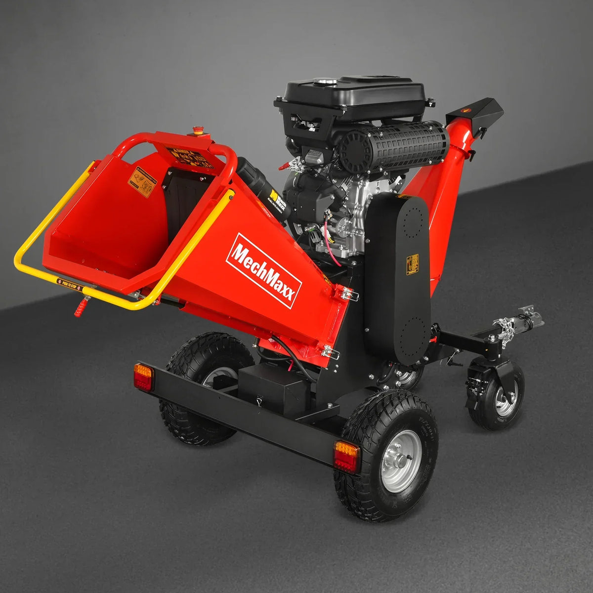 8 inch ZONSEN E-Start 1000cc 35hp Gas Powered 4 - Wheel Drum Wood Chipper with Taillight ,  B200