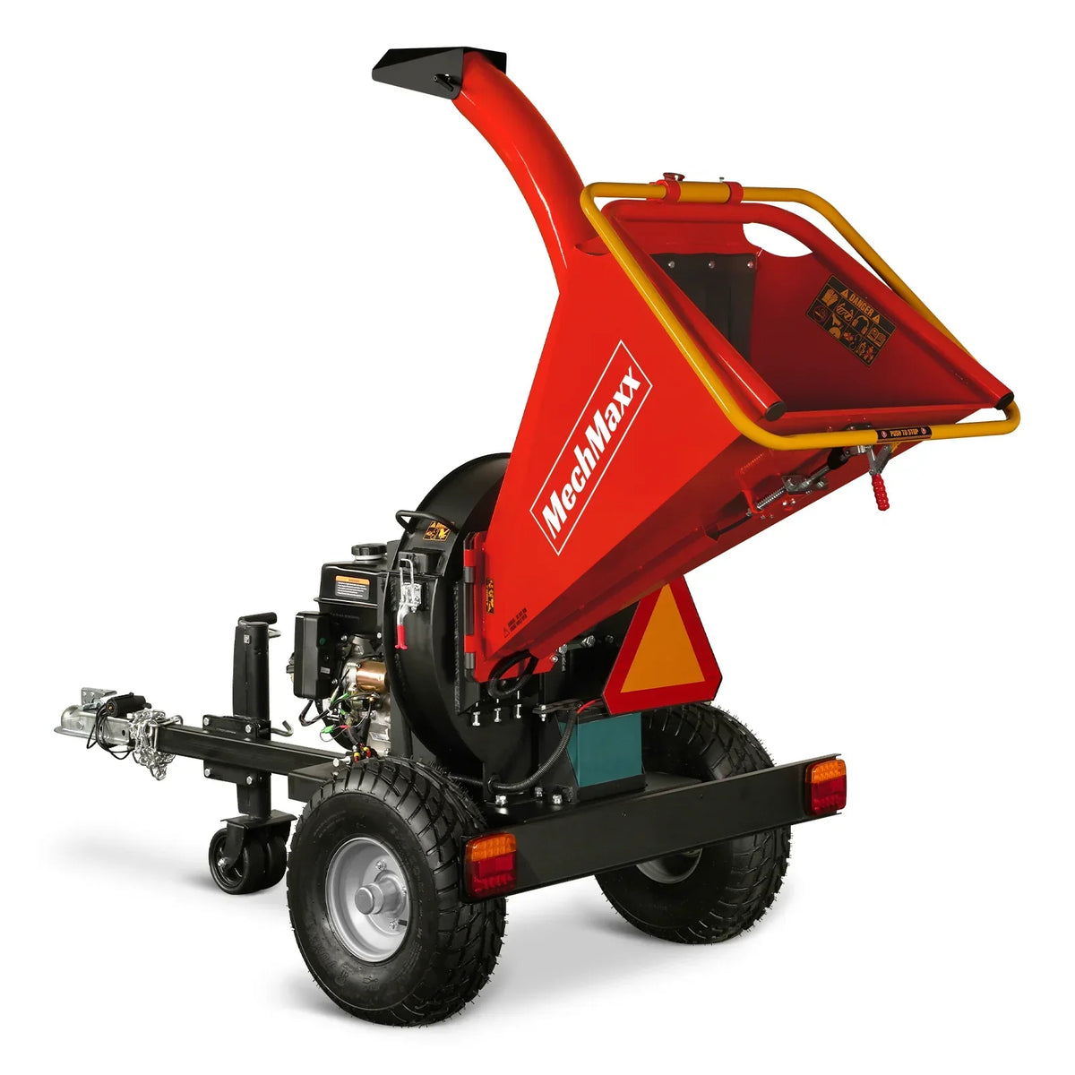5 inch E-start DUCAR 420cc 15hp Gasoline Engine Powered Disc Wood Chipper with Taillight ,  P4205