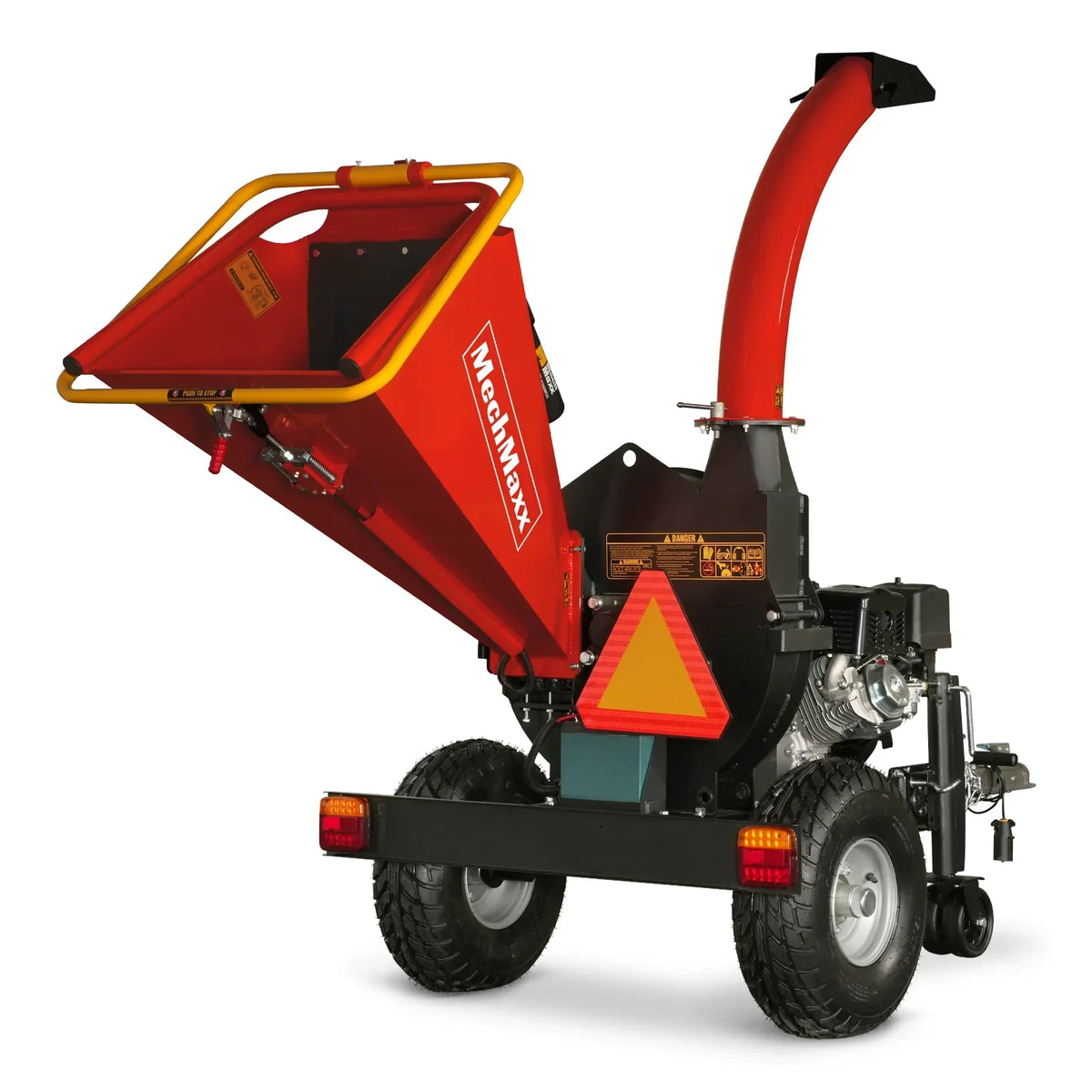 5 inch E-start DUCAR 420cc 15hp Gasoline Engine Powered Disc Wood Chipper with Taillight ,  P4205