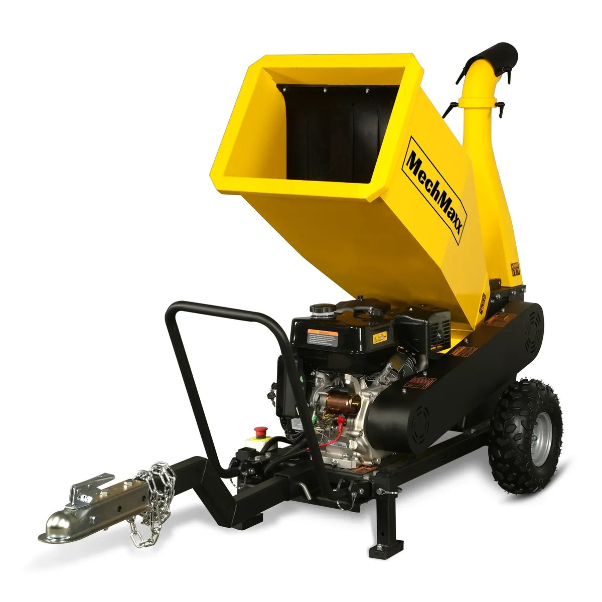5 inch E-start DUCAR 420cc 15hp Gasoline Engine Powered Drum Wood Chipper with Towbar ,  PGS1500