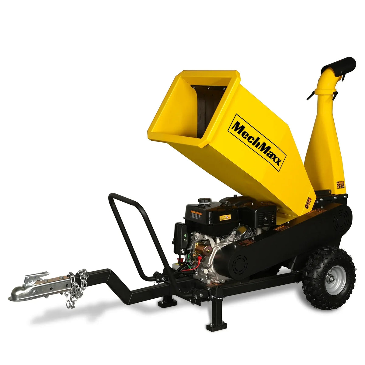 5 inch E-start DUCAR 420cc 15hp Gasoline Engine Powered Drum Wood Chipper with Towbar ,  PGS1500