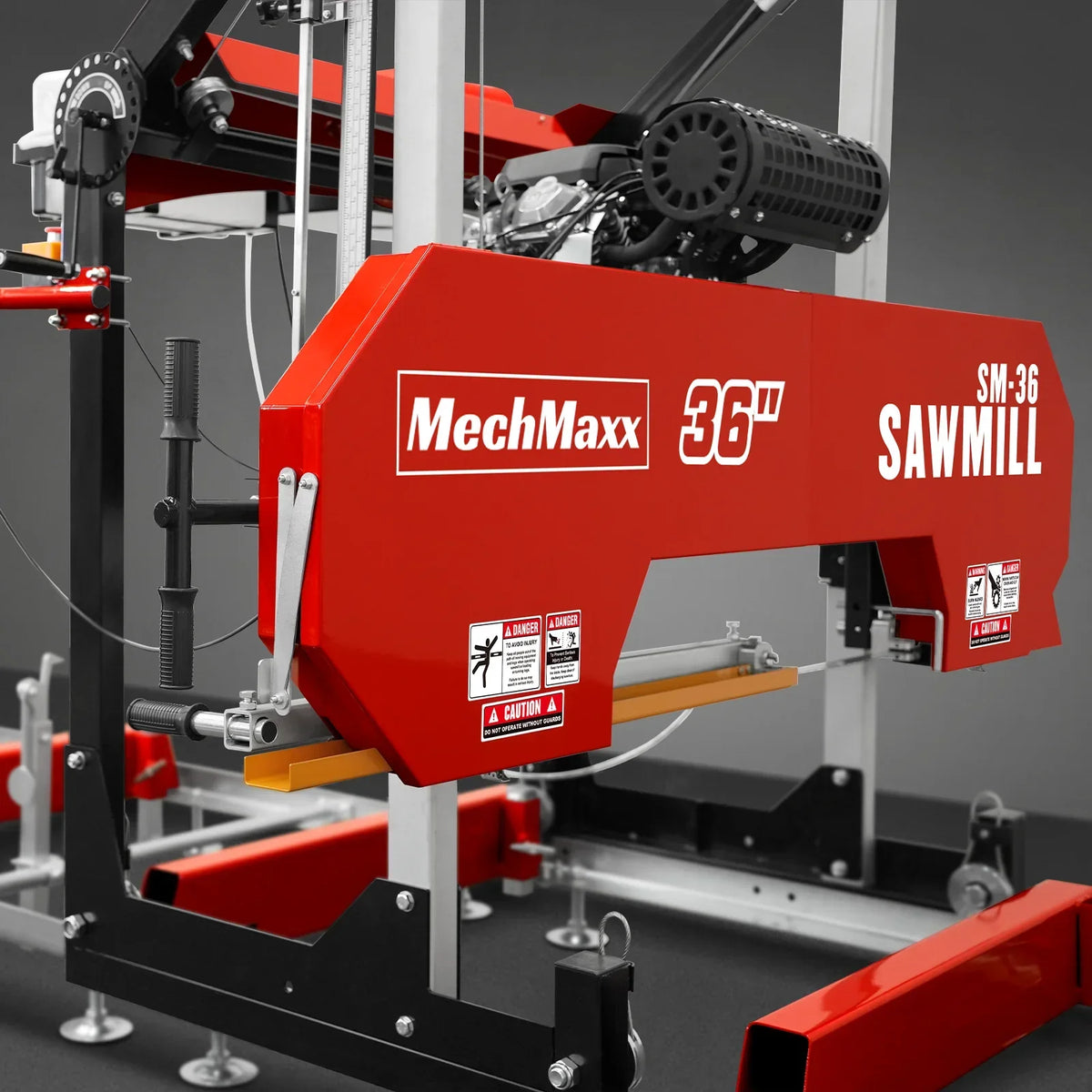 36" MAX Portable Sawmill,  25HP 750cc ZONSEN V-Twin Engine,  36" Board Width,  20' Track Length,  (10 x Blades Included),  SM-36MAX