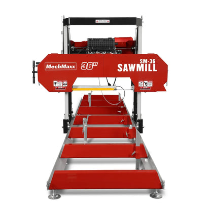 36" MAX Portable Sawmill,  25HP 750cc ZONSEN V-Twin Engine,  36" Board Width, 20' Track Length, SM-36MAX