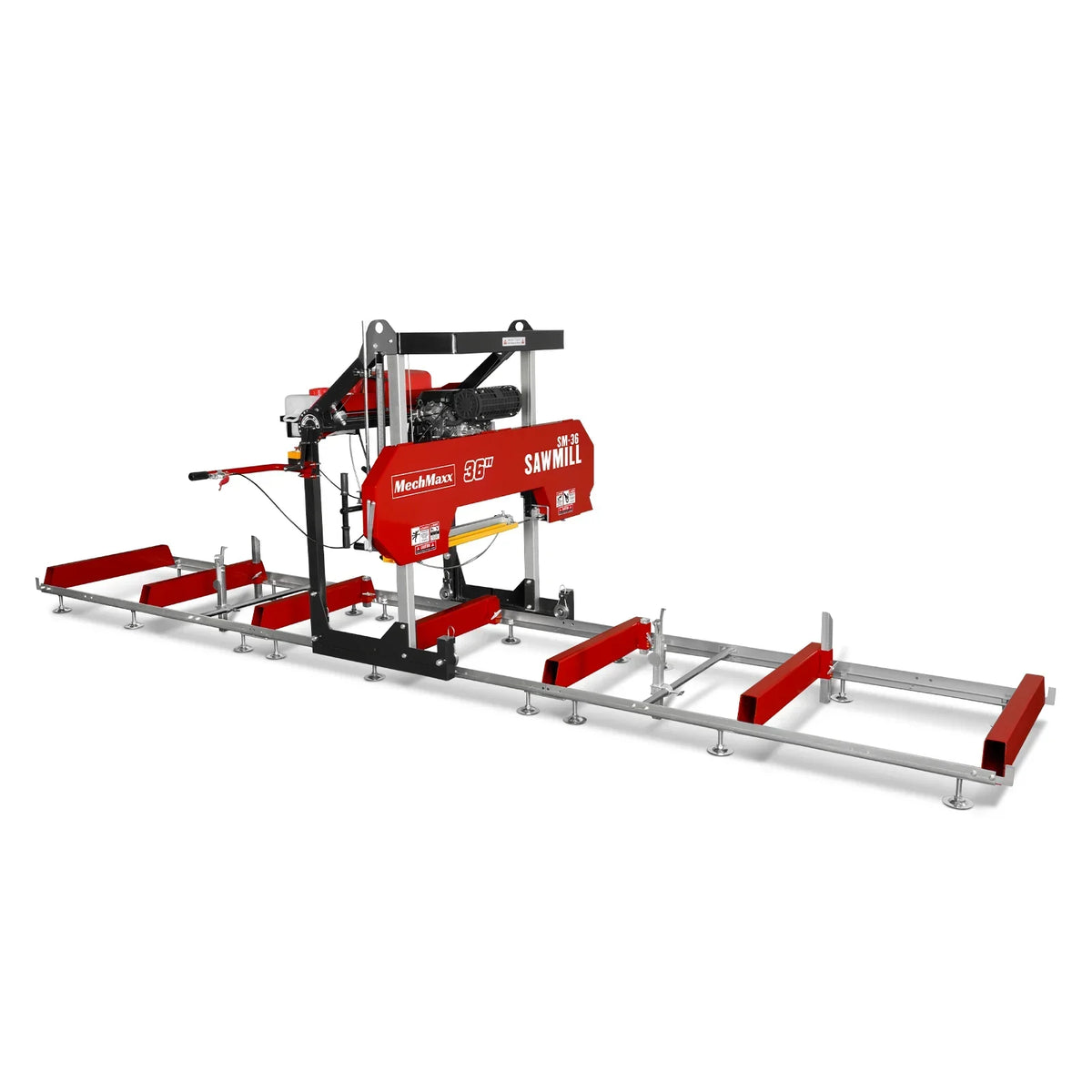 36" MAX Portable Sawmill,  25HP 750cc ZONSEN V-Twin Engine,  36" Board Width,  20' Track Length,  (10 x Blades Included),  SM-36MAX