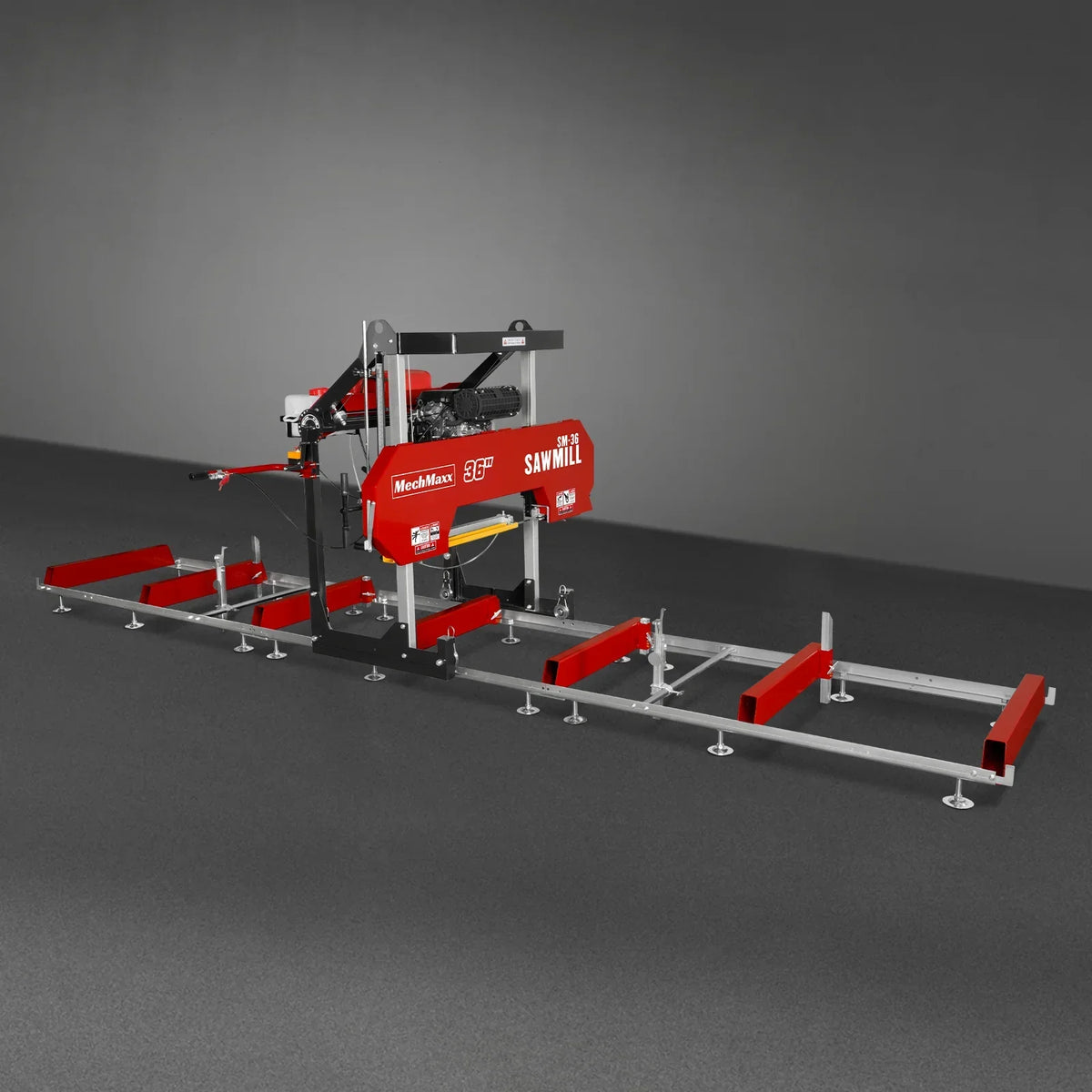 MechMaxx 36" MAX Portable Sawmill,  750cc 25HP ZONSEN V-Twin Engine,  36" Board Width,   20' Track Length,  ( 10 x Blades Included) SM36MAX